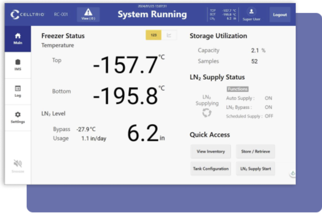 SkyView C3 cryo-storage software